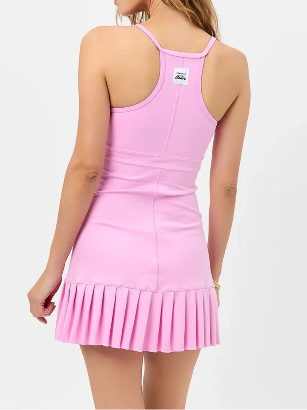 NWT Frankies Bikinis Swift Tennis Dress in  Baby pink